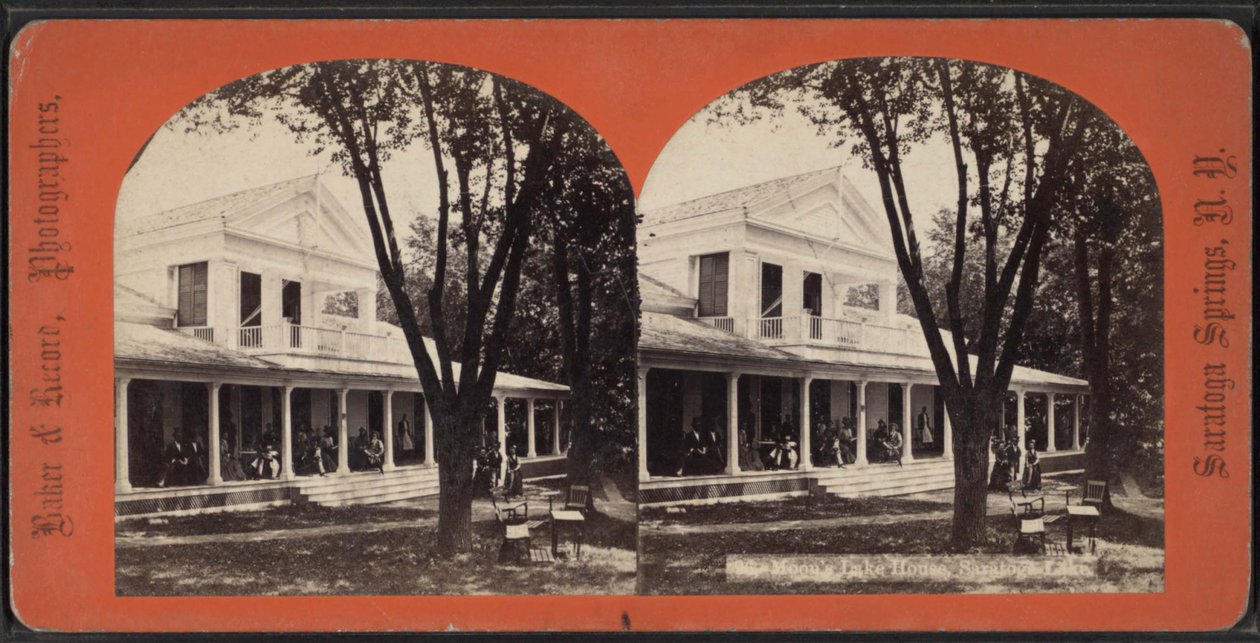 मून की लेक हाउस, साराटोगा लेक, एनवाई।, C.1869-80 द्वारा अमेरिकी फोटोग्राफर