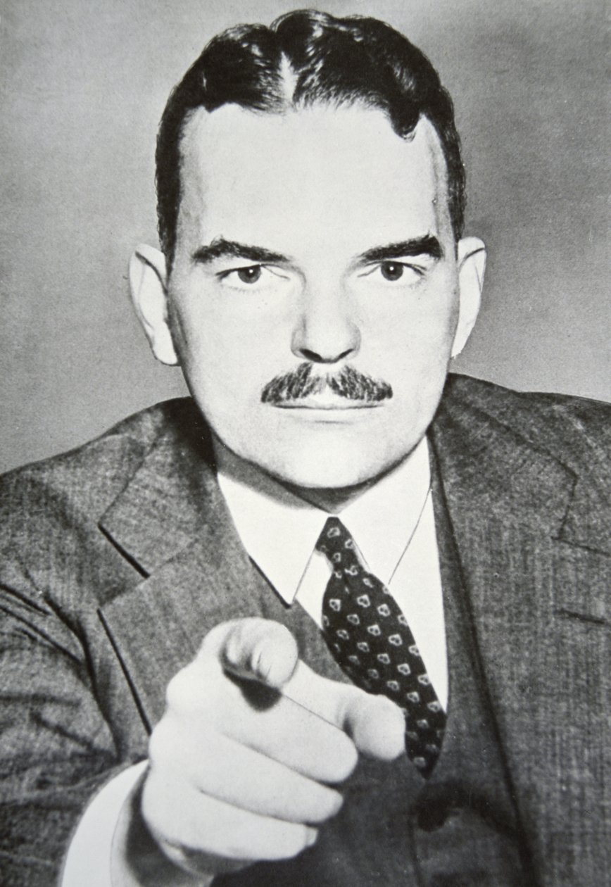 थॉमस ई. डेवी (1909-71) (बी/डब्ल्यू फोटो) द्वारा अमेरिकी फोटोग्राफर