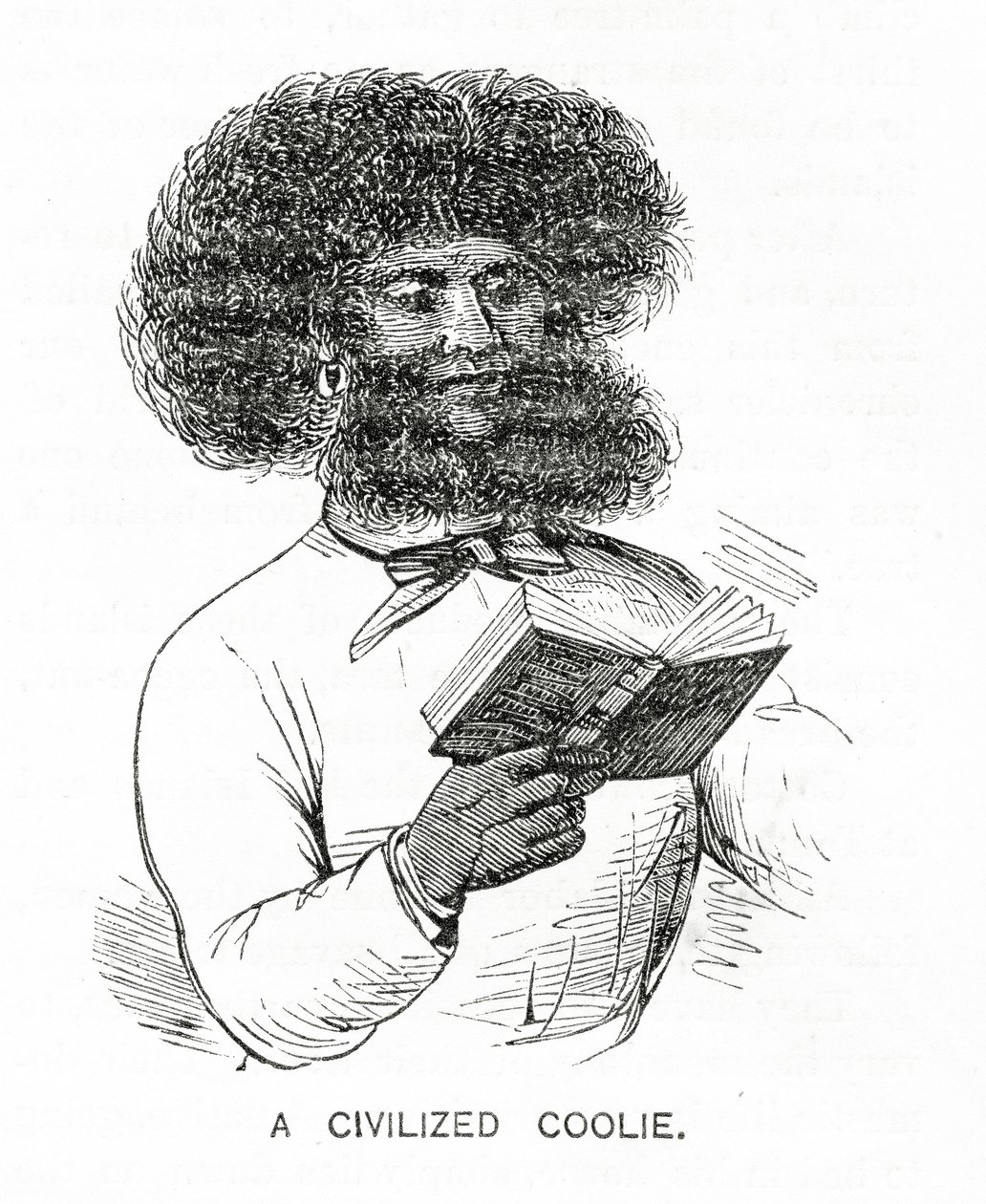 एक सभ्य कुली, एप्लेट्स जर्नल से चित्रण, 4 मई, 1872 द्वारा अमेरिकी स्कूल