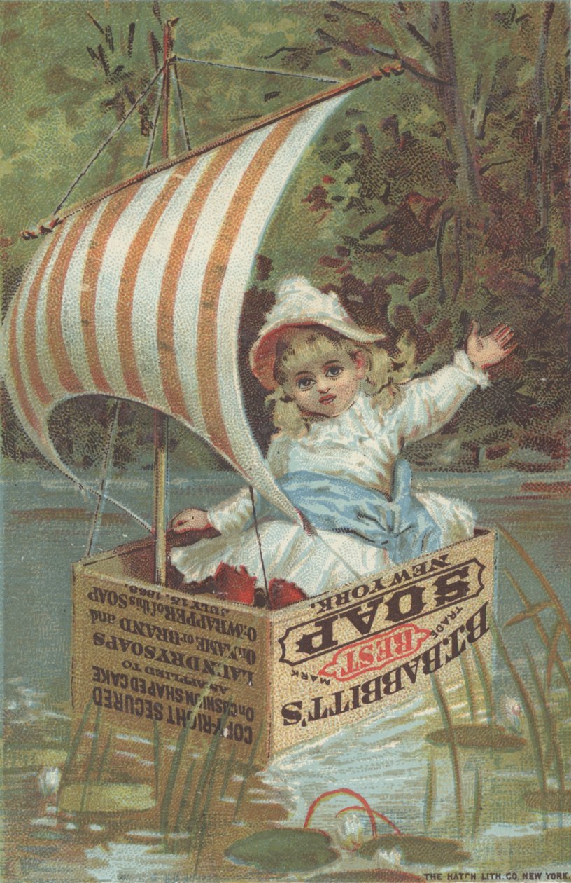 बेबीबिट्स बेस्ट सोप का विज्ञापन, c.1880 द्वारा अमेरिकी स्कूल