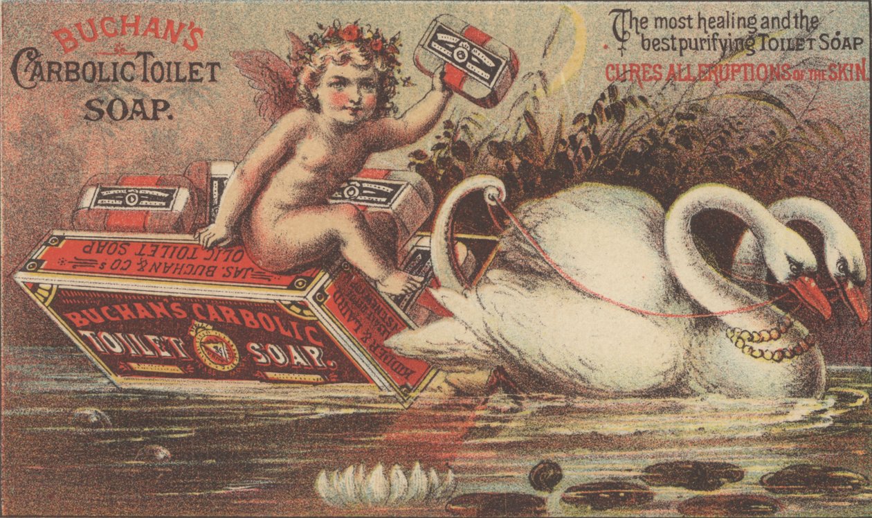 बुकान का विज्ञापन, कार्बोलिक टॉयलेट साबुन, c.1880 द्वारा अमेरिकी स्कूल