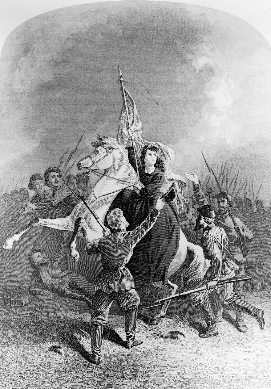 एनी इथरिज हुक (1839-1913) नागरिक युद्ध में महिला कार्य से चित्रण द्वारा अमेरिकी स्कूल