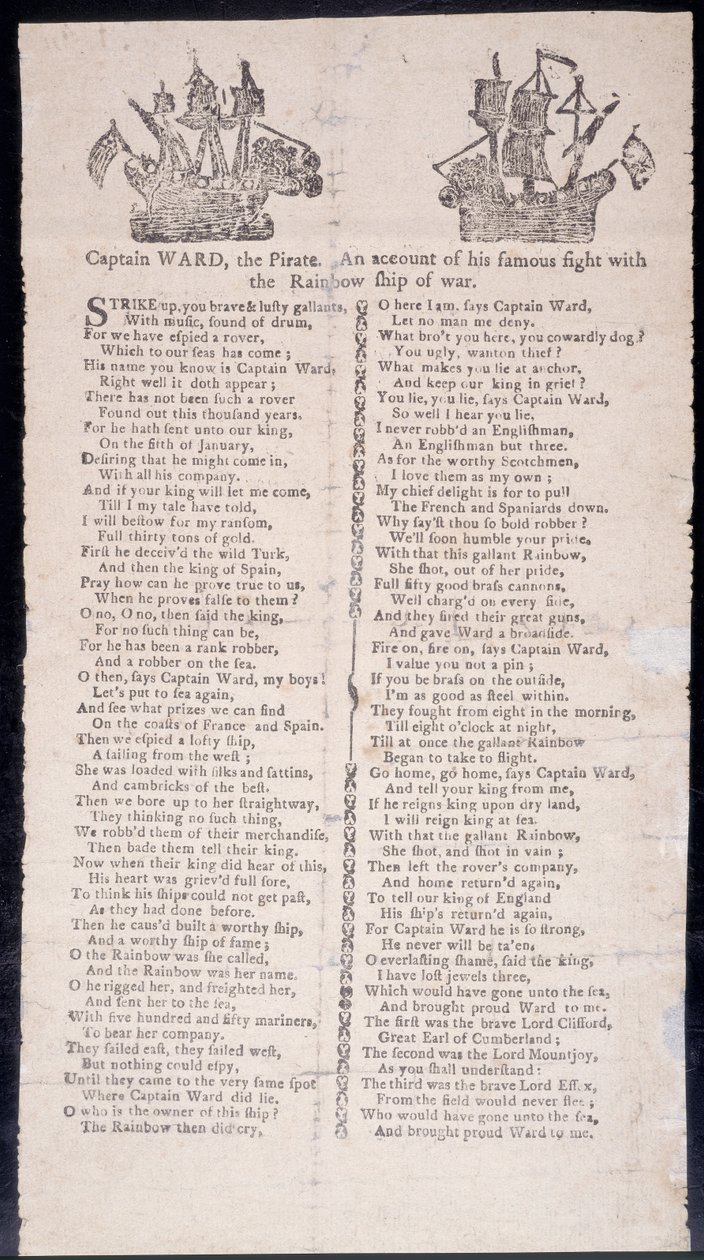 युद्ध के रेनबो जहाज के साथ कैप्टन वार्ड की लड़ाई, 1775 का प्रिंट हुआ द्वारा अमेरिकी स्कूल