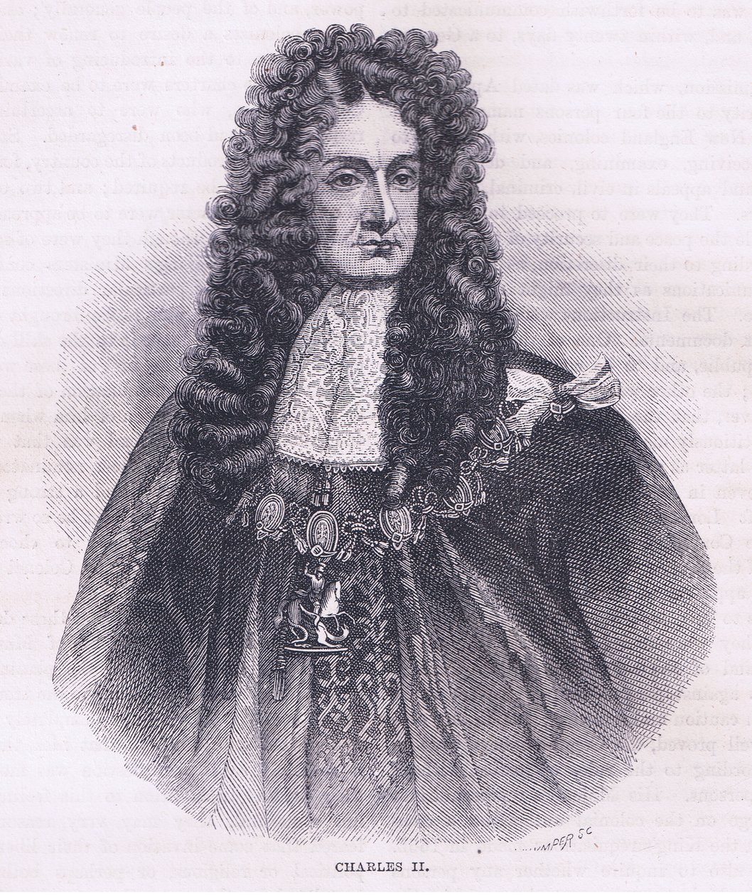 चार्ल्स II (1664), कैसल्स हिस्ट्री ऑफ़ द यूनाइटेड स्टेट्स पब से चित्रण। पेटर और गैलपिन द्वारा c.1890 (लिथो) द्वारा अमेरिकी स्कूल