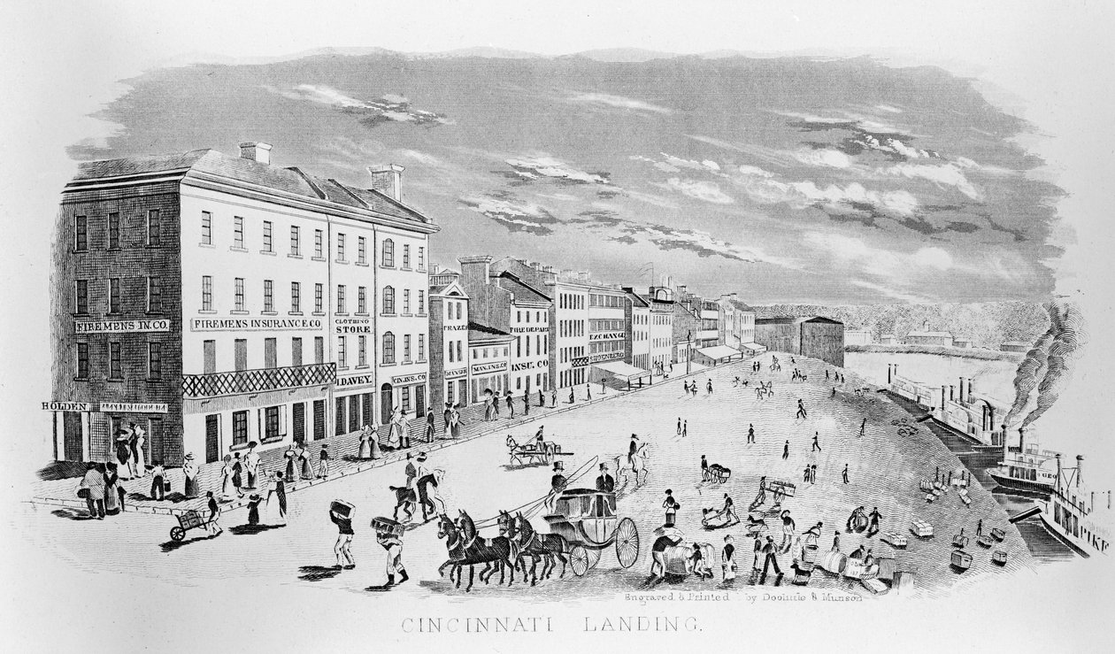 सिनसिनाटी लैंडिंग, 1841 द्वारा अमेरिकी स्कूल