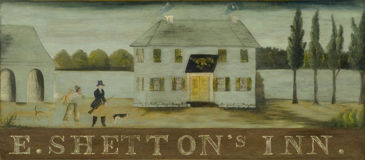 ई। शेट्टन की इन, c.1820s द्वारा अमेरिकी स्कूल