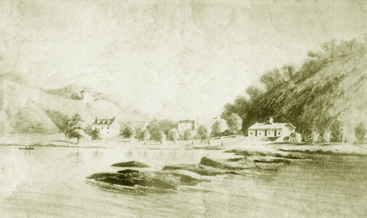 फोर्ट सेंट डेविस और शूइलकिल रैपिड्स, c.1912 द्वारा अमेरिकी स्कूल
