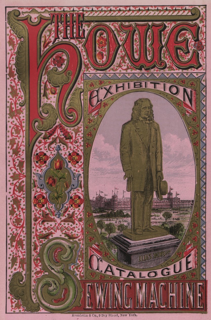 हॉवे सिलाई मशीन प्रदर्शनी कैटलॉग, 1876 का फ्रंट कवर द्वारा अमेरिकी स्कूल