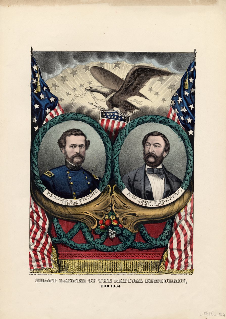 1864, पब के लिए कट्टरपंथी लोकतंत्र का भव्य बैनर। करियर एंड इव्स, 1864 द्वारा द्वारा अमेरिकी स्कूल