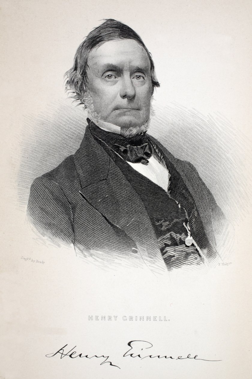 हेनरी ग्रिनल, हेनरी ग्रिनल (1799-1874) का चित्रण; सर जॉन फ्रेंकलिन की खोज में दूसरा ग्रिनेल अभियान ..., 1856 द्वारा अमेरिकी स्कूल