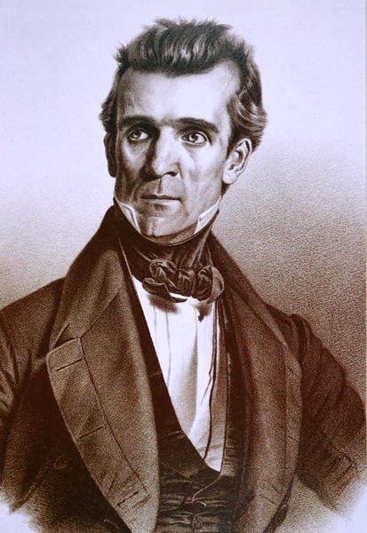 जेम्स नॉक्स पोल्क (1795-1849) (लिथो) द्वारा अमेरिकी स्कूल