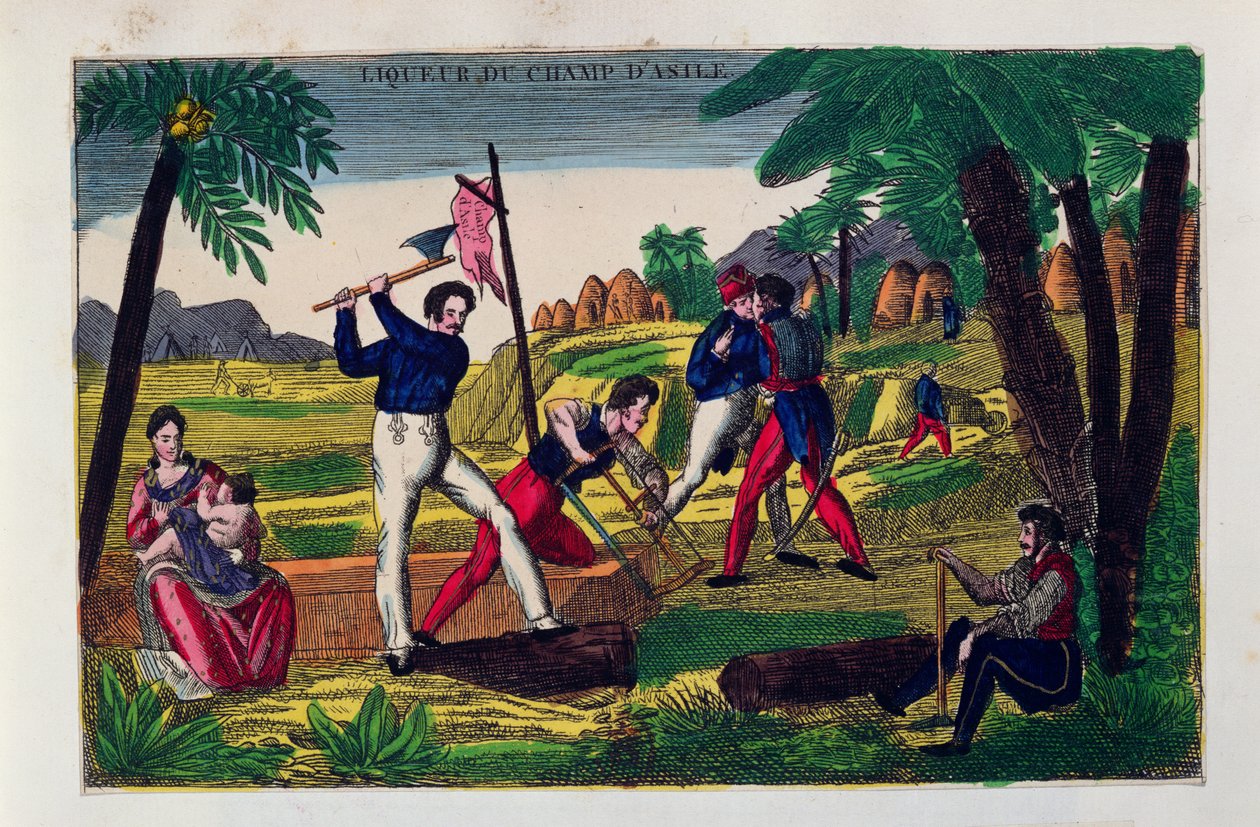 तरल के क्षेत्र के लिए लेबल, c.1830 द्वारा अमेरिकी स्कूल