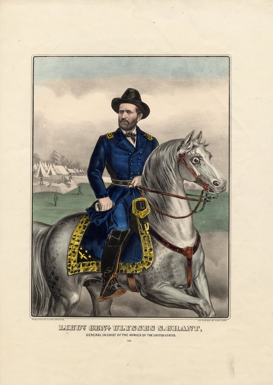 Lieut। जेंल। Ulysses S. Grant: संयुक्त राज्य अमेरिका की सेनाओं के प्रमुख, पब। करियर और इवेस द्वारा, c.1866-70 द्वारा अमेरिकी स्कूल