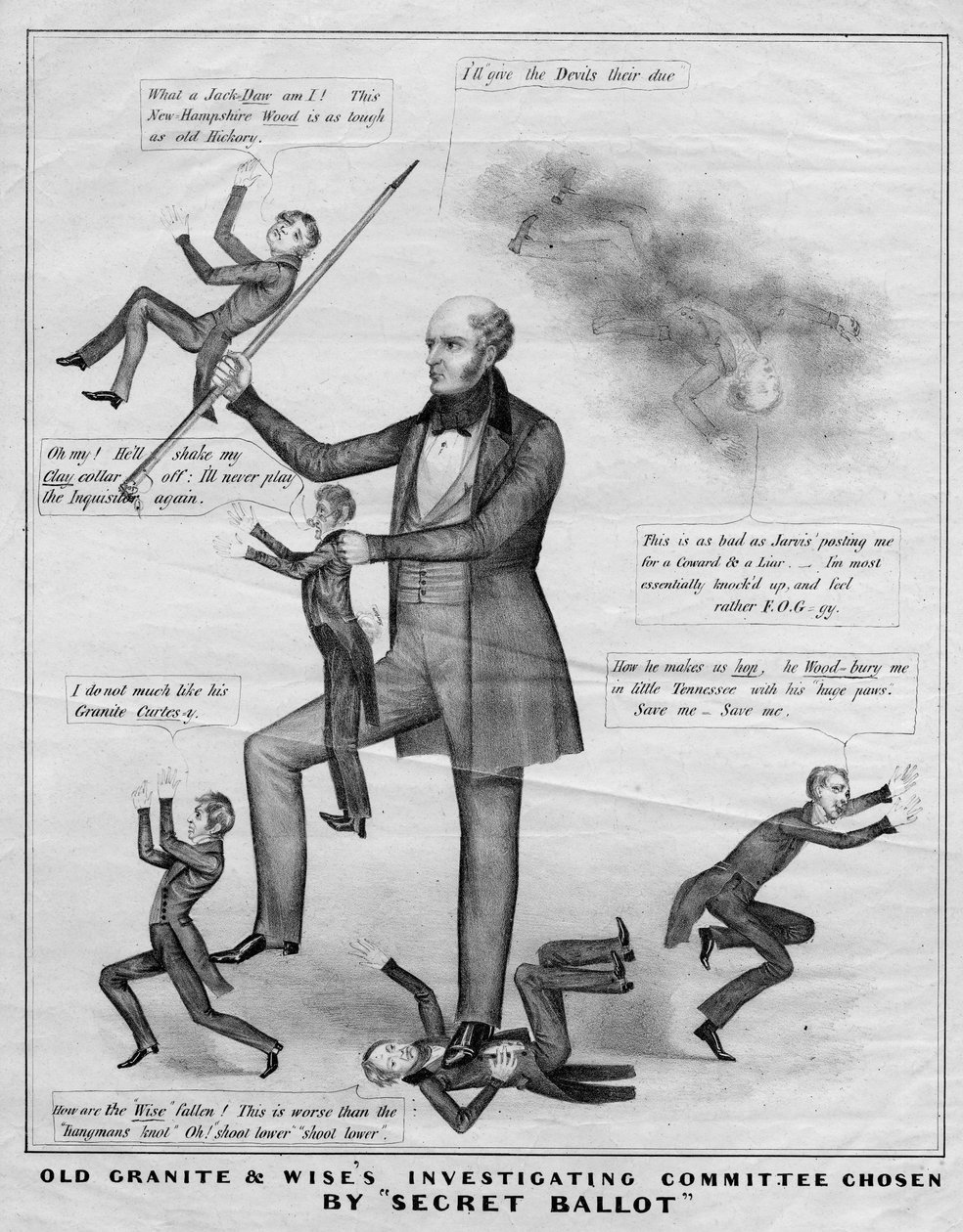 पुराने ग्रेनाइट और गुप्त गुप्त मतदान द्वारा चुनी गई जांच समिति, c.1839 द्वारा अमेरिकी स्कूल