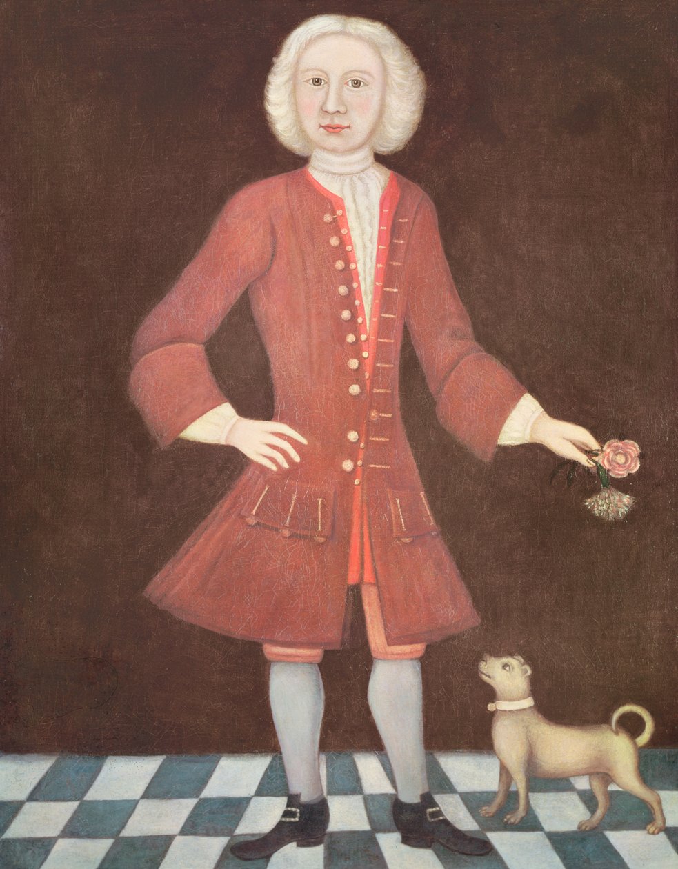 जोनाथन बेंथम का पोर्ट्रेट, c.1725 द्वारा अमेरिकी स्कूल