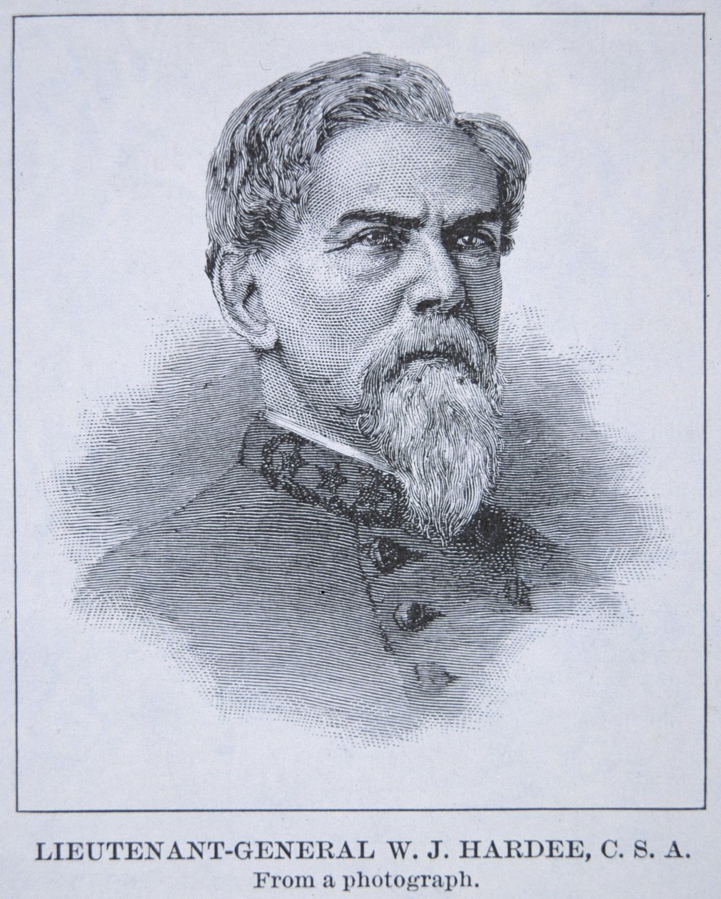 लेफ्टिनेंट जनरल डब्ल्यूजे हार्डी का पोर्ट्रेट (1815-73) (लिथो) द्वारा अमेरिकी स्कूल