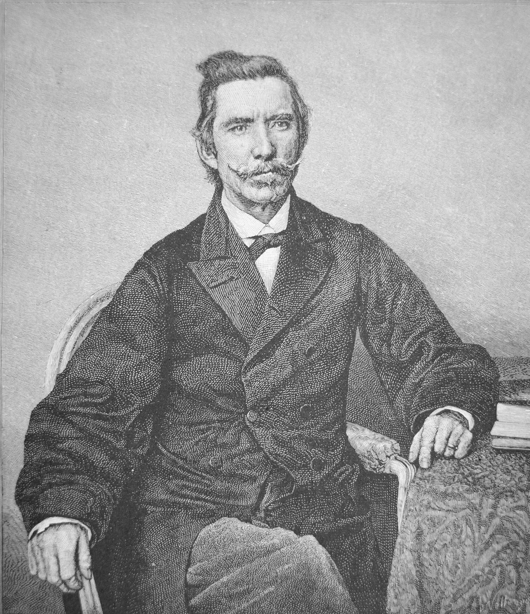 कॉन्फेडरेट रेडर अलबामा (लिथो) के कप्तान रियर एडमिरल सेम्स (1809-77) का पोर्ट्रेट द्वारा अमेरिकी स्कूल