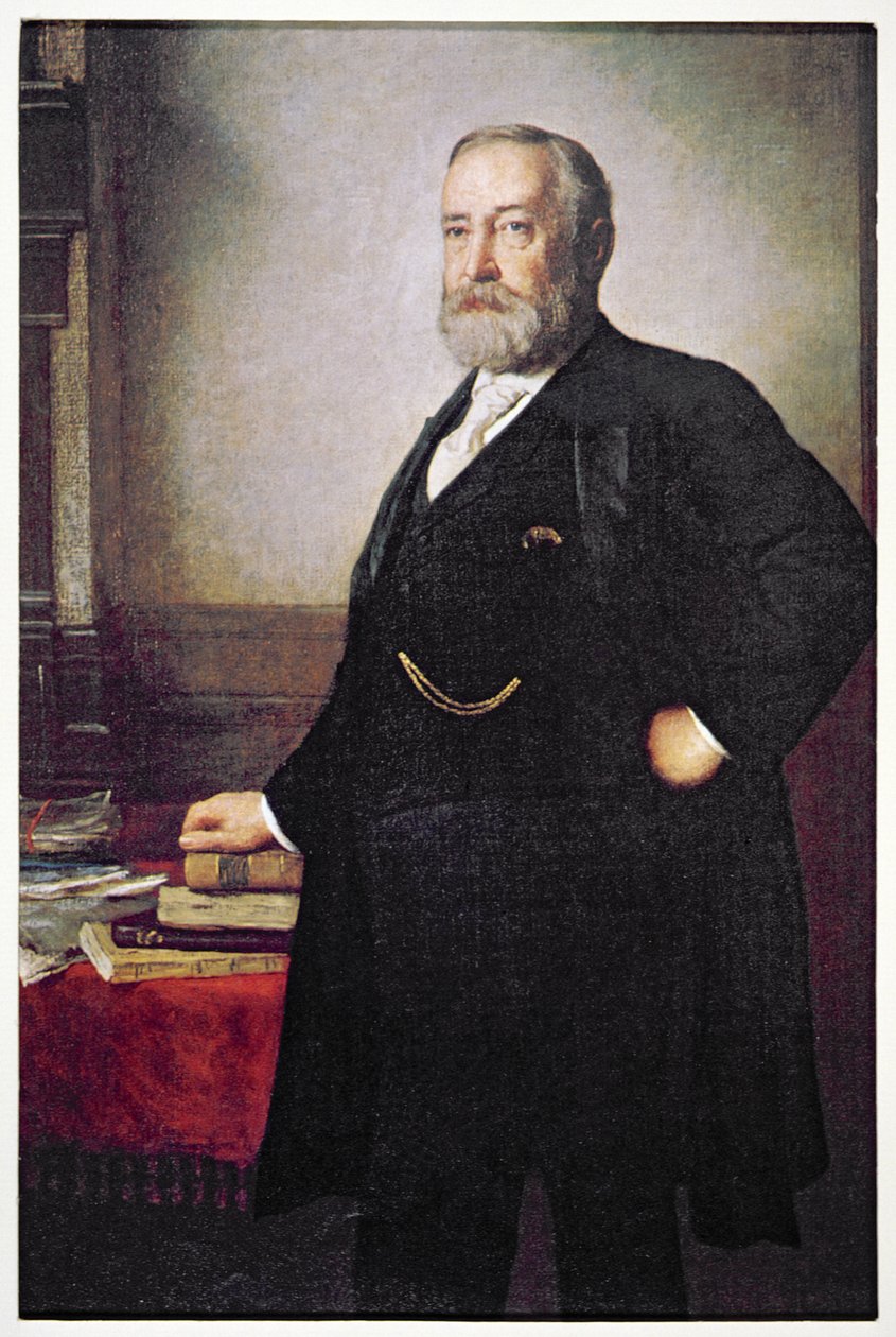 राष्ट्रपति बेंजामिन हैरिसन (1833-1901) चुनाव पोस्टर द्वारा अमेरिकी स्कूल