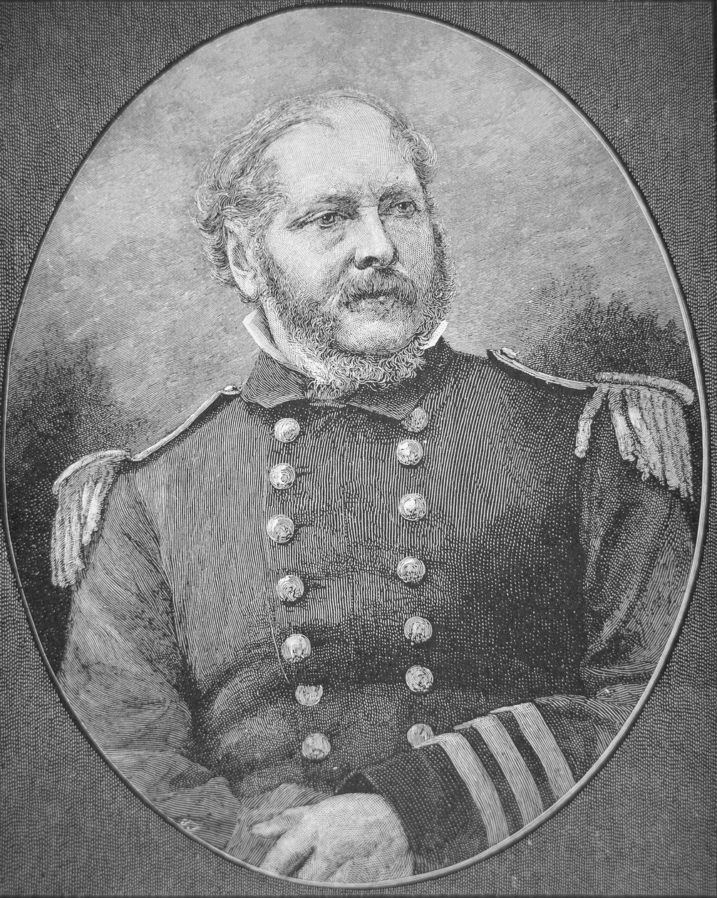 रियर-एडमिरल जॉन ए। विंसलो (1811-1873), यूएसएस केयरसर्ज के कप्तान द्वारा अमेरिकी स्कूल
