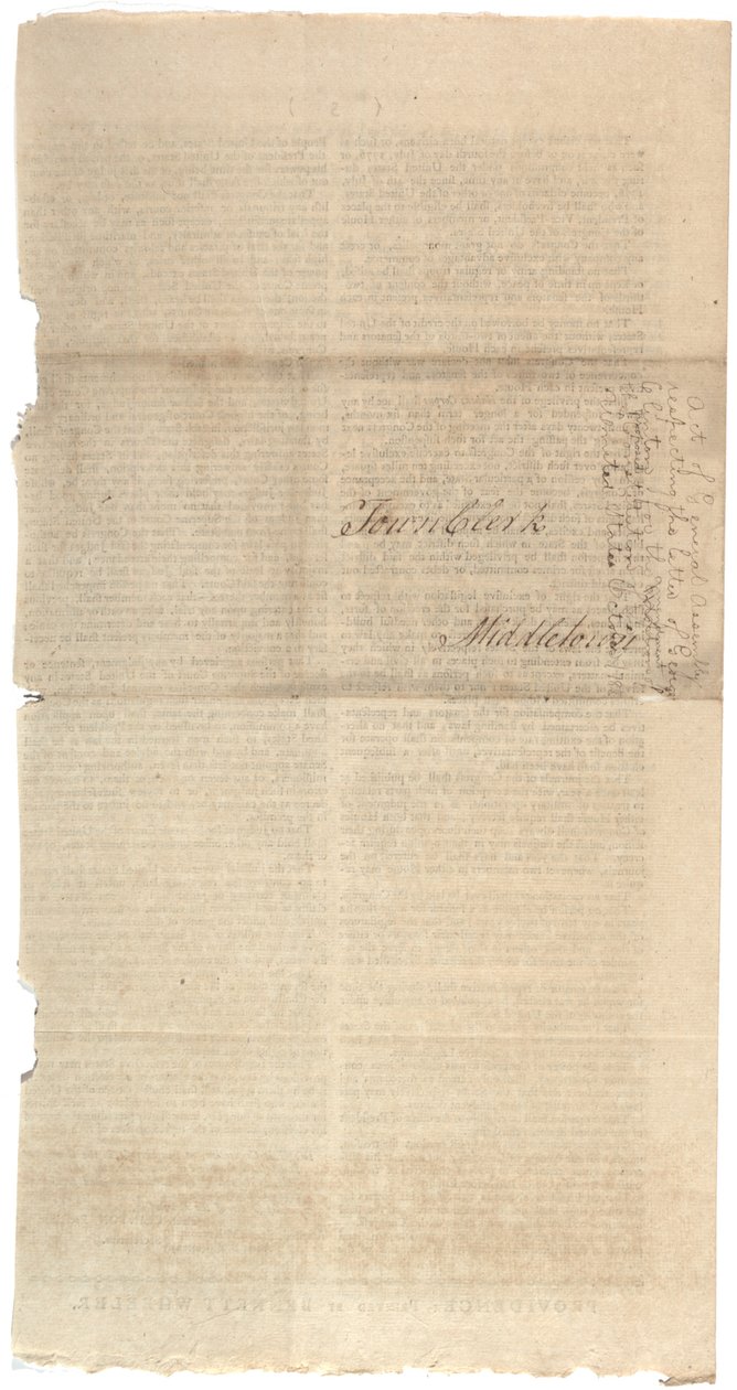 संविधान में संशोधन के लिए NYS के प्रस्ताव को मुद्रित करते हुए प्रस्ताव, 1788 अक्टूबर द्वारा अमेरिकी स्कूल