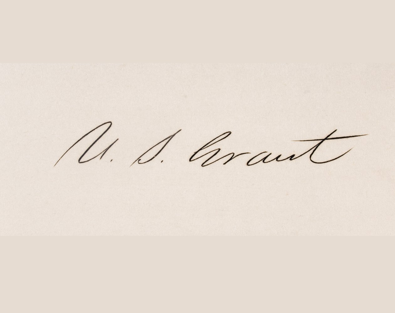 Ulysses S. Grant का हस्ताक्षर (लिथो) द्वारा अमेरिकी स्कूल