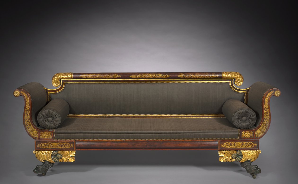 सोफा, c.1820 द्वारा अमेरिकी स्कूल