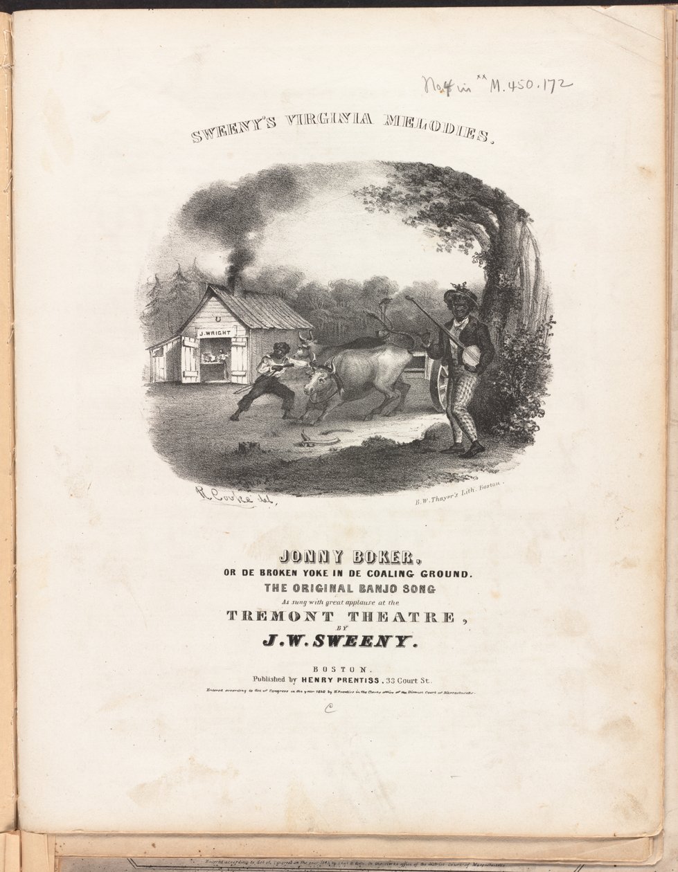 स्वीनी की वर्जीनिया मेलोडीज़, c.1840 (लिथो) द्वारा अमेरिकी स्कूल