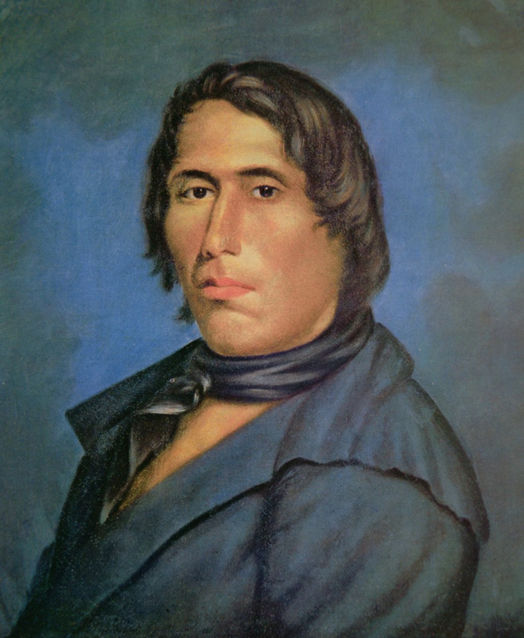टेकुमसेह (1768-1813) (कैनवास पर तेल) द्वारा अमेरिकी स्कूल