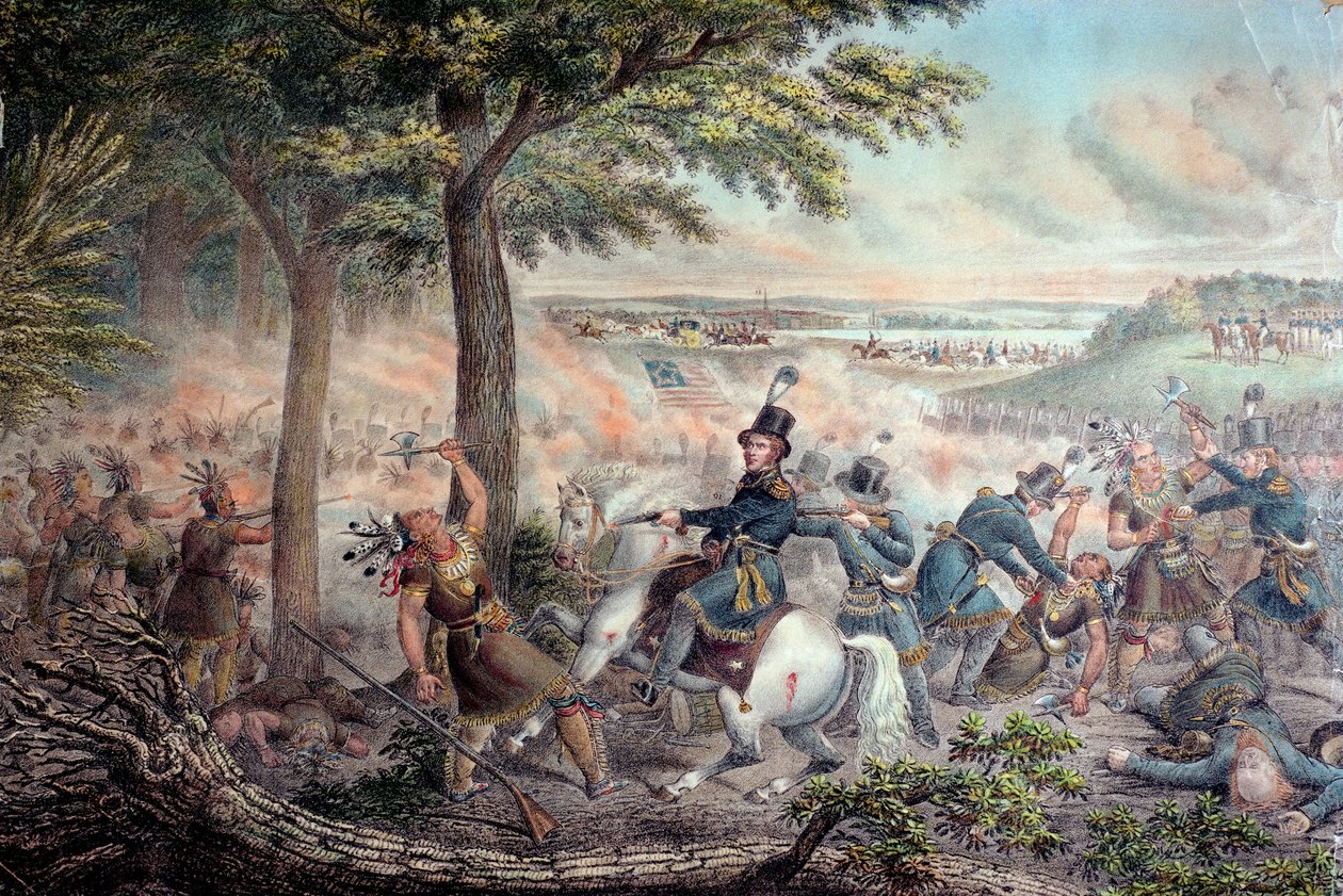 1813 में टेम्स की लड़ाई द्वारा अमेरिकी स्कूल