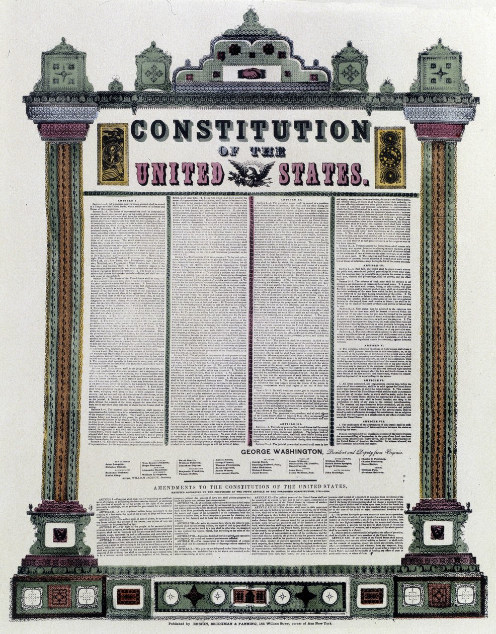 संयुक्त राज्य अमेरिका का संविधान (अमेरिकी संविधान) 1787 में हस्ताक्षरित, 1789 में लागू किया गया in द्वारा अमेरिकी स्कूल