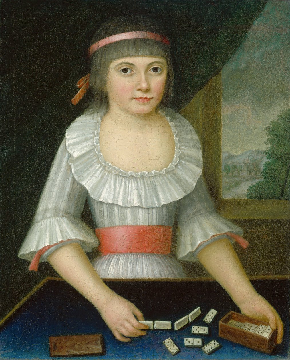 डोमिनोज़ गर्ल, c.1790 द्वारा अमेरिकी स्कूल