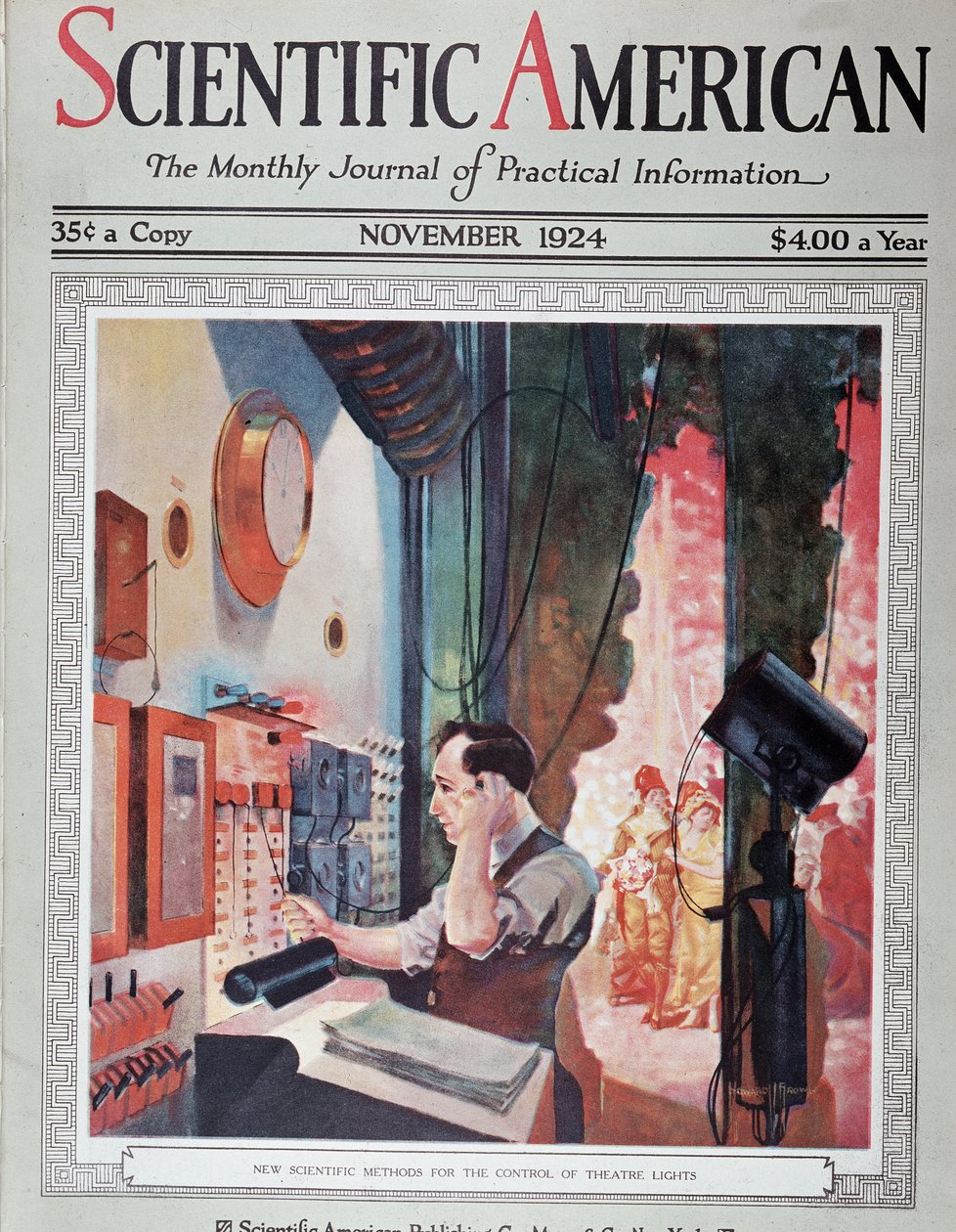 एक थिएटर की रोशनी की विद्युत तस्वीर - "" वैज्ञानिक अमेरिकी" में, नवंबर 1924 V द्वारा अमेरिकी स्कूल