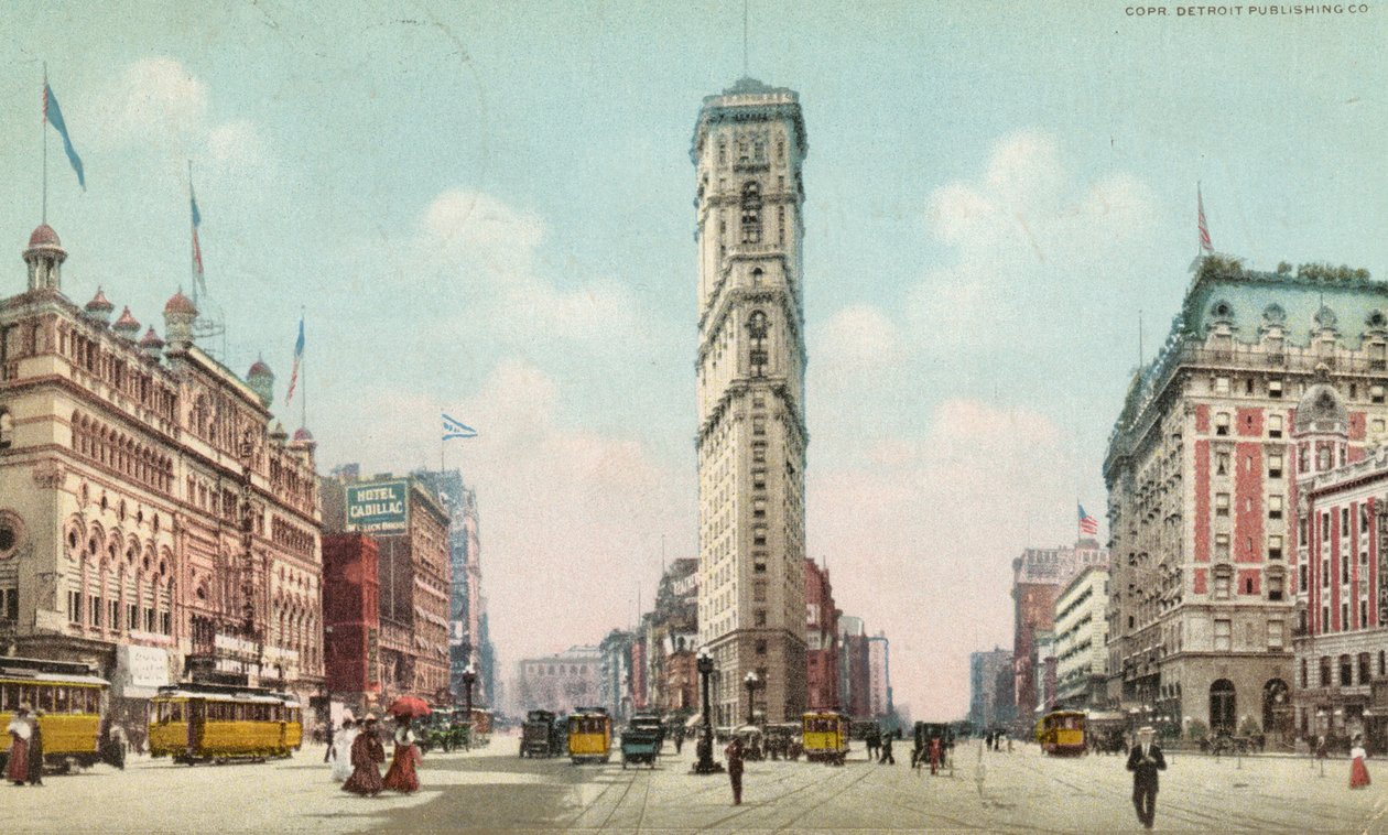टाइम्स स्क्वायर, न्यूयॉर्क, c.1910 द्वारा अमेरिकी स्कूल