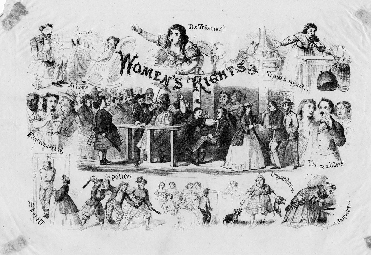 महिला अधिकार, सी। 1870 द्वारा अमेरिकी स्कूल