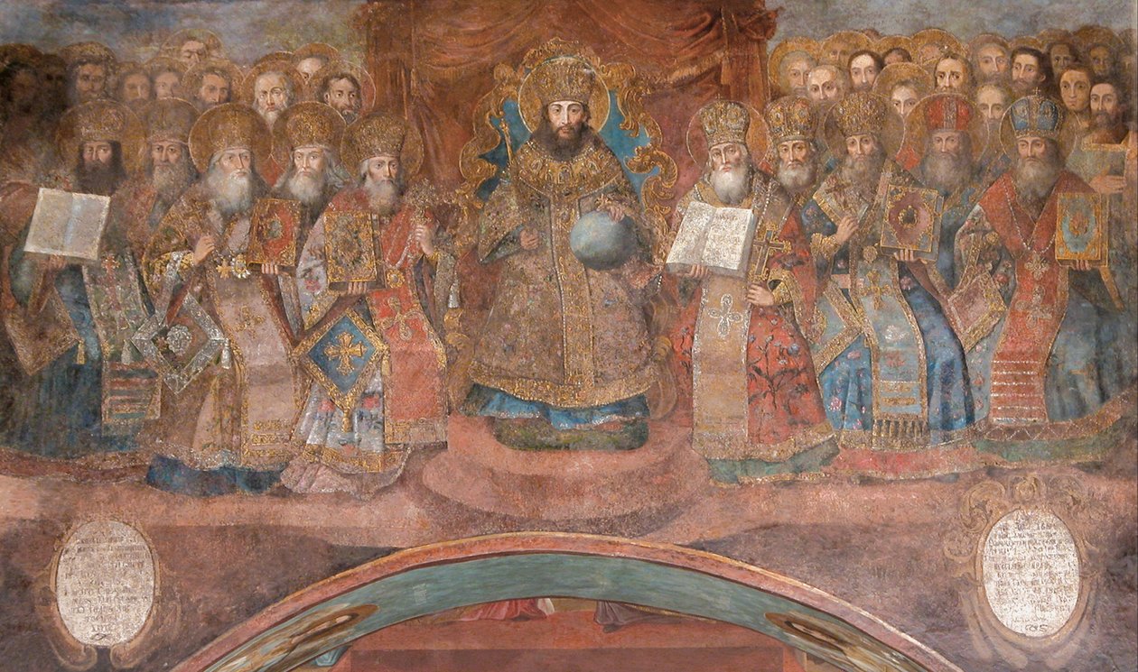 Nicaea की पहली परिषद द्वारा प्राचीन रूसी भित्ति चित्र