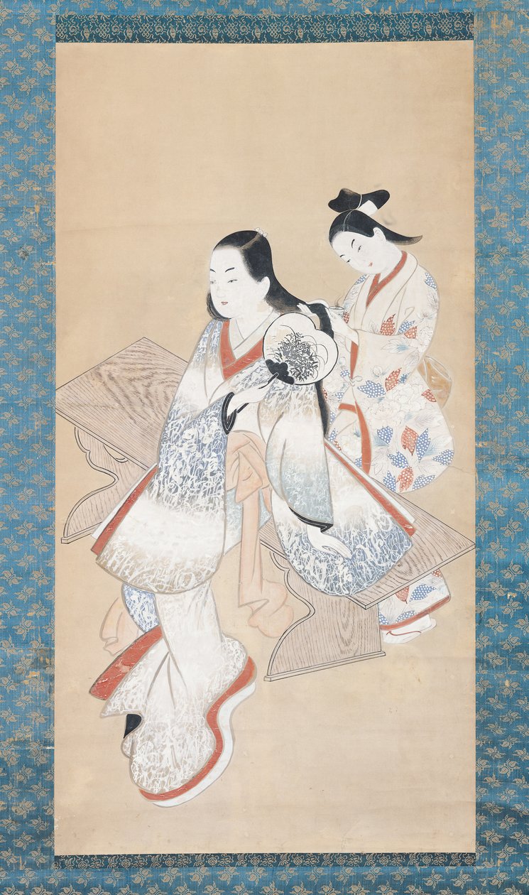 सौजन्य के बाल बनाने का प्रकार, c.1700-14 (कागज पर स्याही) द्वारा एंडो कैगेटसूडो