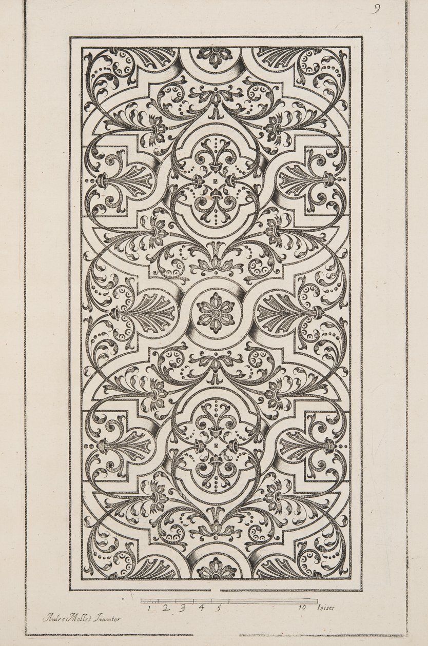 थिएटर डेस प्लान्स एट जार्डिनेज, पब 1652 (उत्कीर्णन) से पार्टेरे के लिए डिज़ाइन द्वारा आंद्रे मोलेट