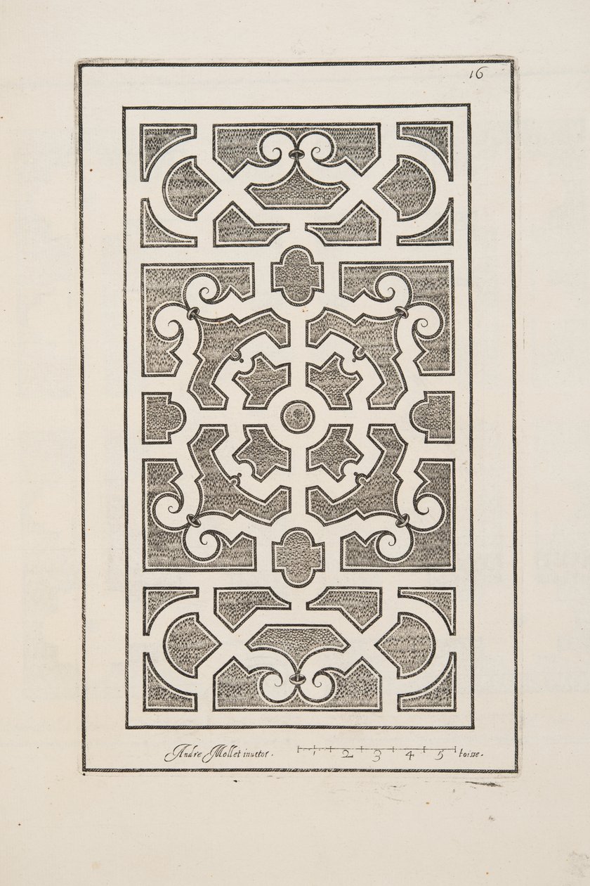 थिएटर डेस प्लान्स एट जार्डिनेज, पब 1652 (उत्कीर्णन) से पार्टेरे के लिए डिज़ाइन द्वारा आंद्रे मोलेट