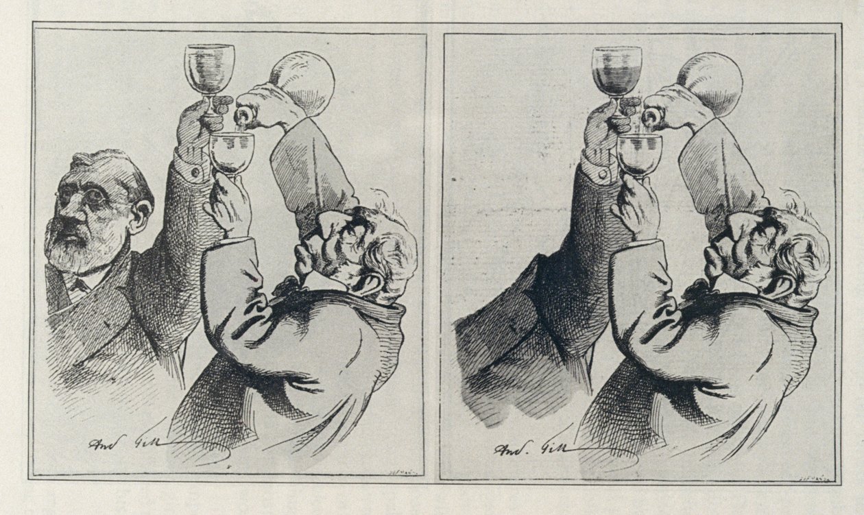 17 अगस्त 1873 को &39;एल’ ग्रहण&39; में प्रकाशित मूल चित्र और चित्र द्वारा एंड्रयू गिल