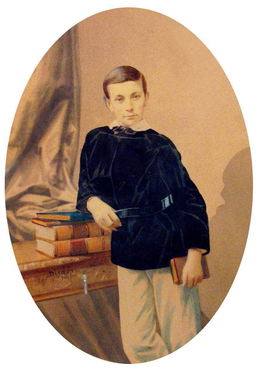 मोनाको के राजकुमार अल्बर्ट प्रथम, c.1860 (चित्रित फोटो) द्वारा आंद्रे एडोल्फ यूजीन डिसडेरी
