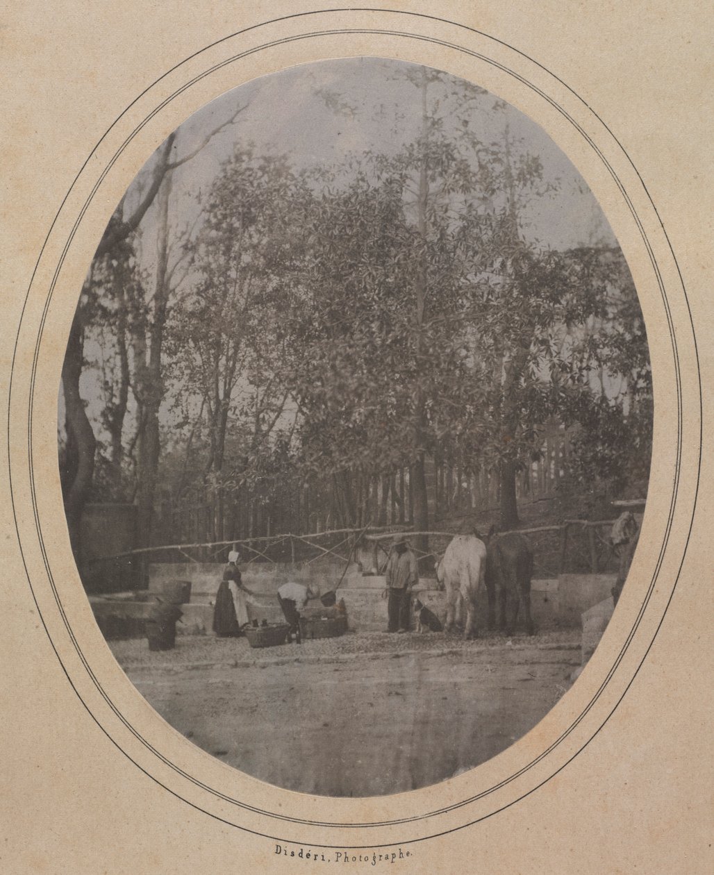 विलेज सीन दक्षिणी फ्रांस, सी। 1853। द्वारा आंद्रे एडोल्फ यूजीन डिसडेरी
