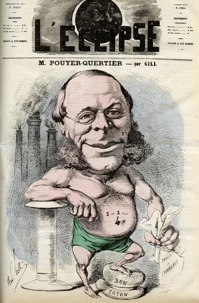 अगस्टे पॉयर-क्वार्टियर (पॉयर क्वार्टियर) (1820 - 1891)। आंद्रे गिल द्वारा "" L'eclipse "" का कवर। 1868। द्वारा एंड्रयू गिल