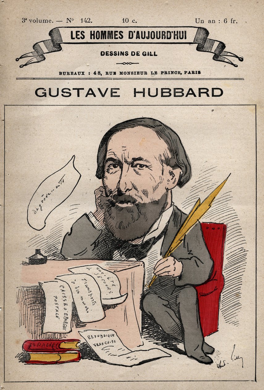 निकोलस गुस्ताव हबर्ड (1828-1888) का कार्टून 'लेस होम्स डी'टुडे' से अंग्रेजी राजनीतिक अर्थशास्त्री सी। 1779 - 1880 आंद्रे गिल द्वारा (1840-85) द्वारा एंड्रयू गिल