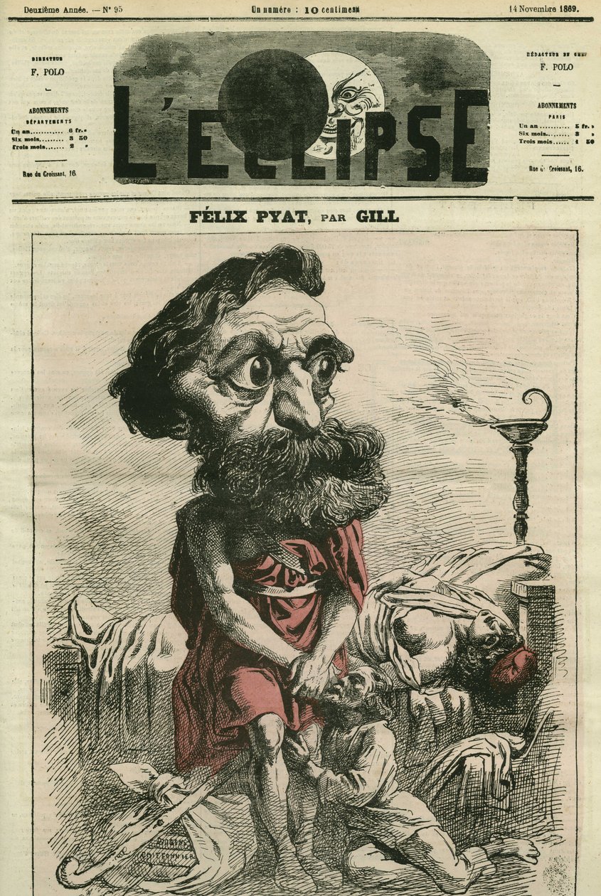 फेलिक्स पायट (1810-1889), फ्रांसीसी वकील, विद्वान और राजनीतिज्ञ। गिल द्वारा "" L'Eclipse" में कवर करें, नवंबर 14 द्वारा एंड्रयू गिल