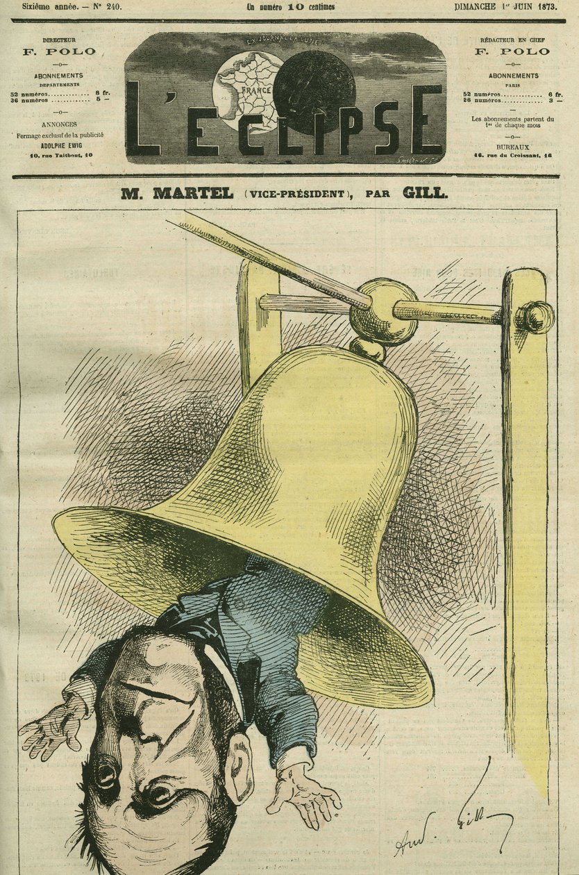 लुई-जोसेफ मार्टेल (1813-1892), फ्रांसीसी राजनीतिज्ञ। गिल द्वारा "" L'Eclipse" में कवर, 1 जून द्वारा एंड्रयू गिल