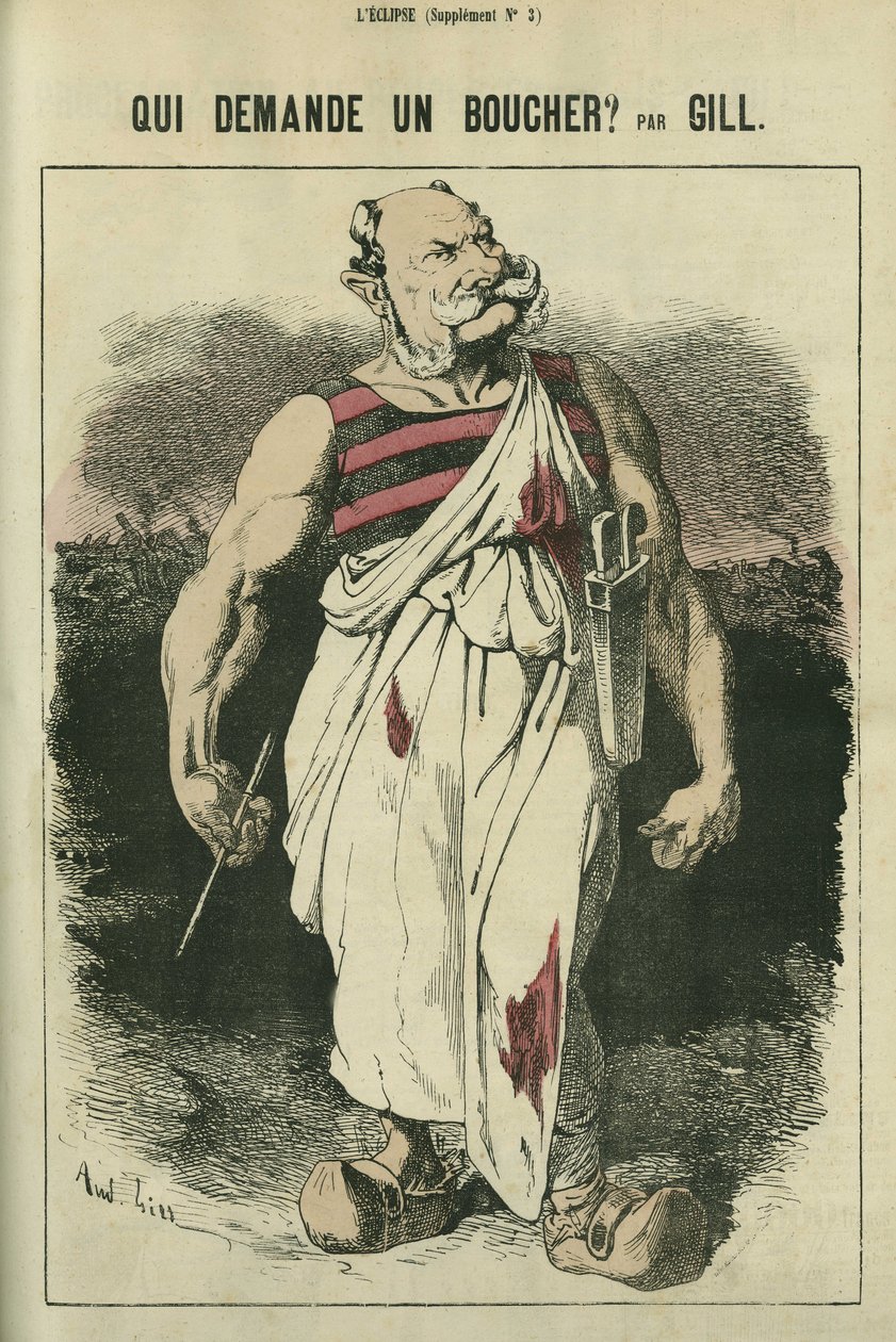 कौन कसाई के लिए पूछता है, जर्मनी के विलियम I (1797-1888) का कैरिकेचर, 1870 के युद्ध के विजेता। गिल द्वारा "" L'Eclipse"" में द्वारा एंड्रयू गिल