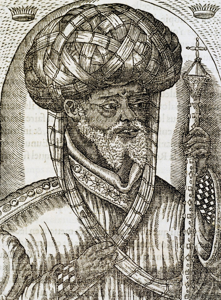 एबिसिनियन पुजारी, यूनिवर्सल कॉस्मोलॉजी से, आंद्रे थेवेट द्वारा (1504-1592), उत्कीर्णन द्वारा आंद्रे तिवेट