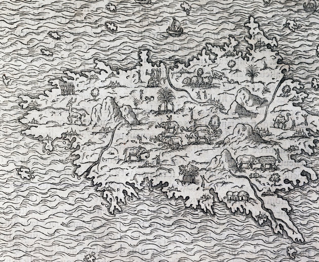 सुमात्रा का नक्शा, आंद्रे थेवेट द्वारा उत्कीर्ण (1504-1592), पेरिस, फ्रांस द्वारा आंद्रे तिवेट