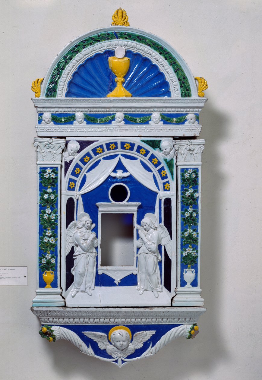 घुटा हुआ टेराकोटा सिबोरियम, c.1505 (सिरेमिक) द्वारा एंड्रिया डेला रॉबिया