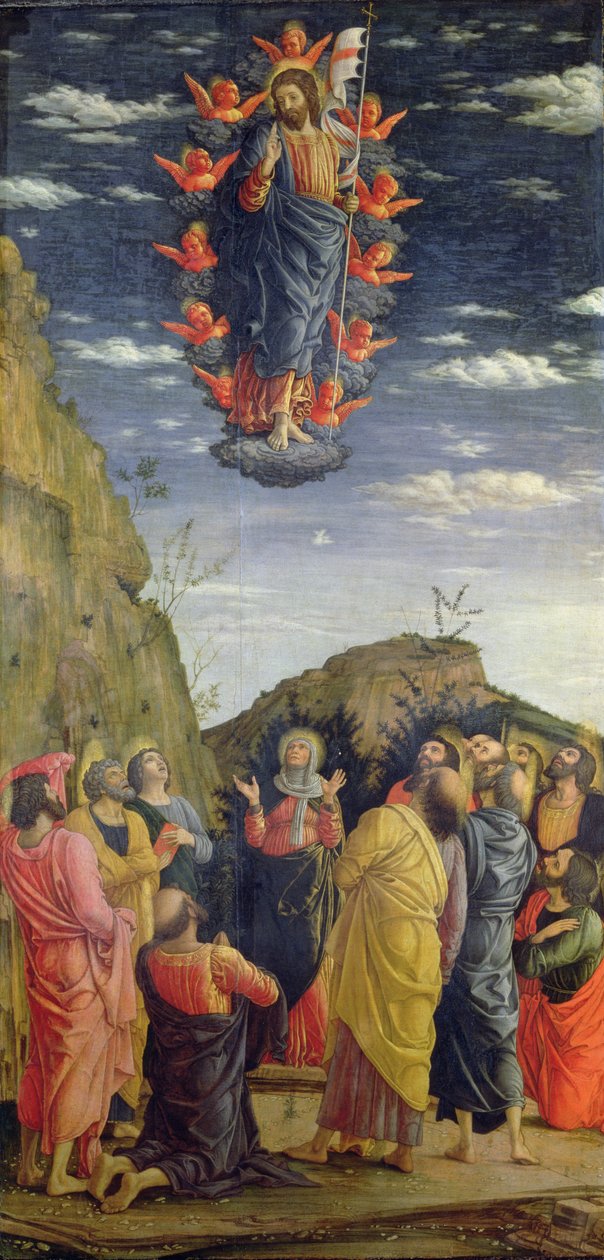 उदगम, अल्टारपीस से बाएं हाथ का पैनल, c.1466 (पैनल पर तापमान) (देखें 50042) द्वारा एंड्रिया मेंटेग्ना